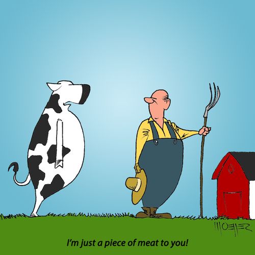 "I'm just a piece of meat to you!"