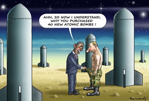 "Ahh, so now I understand, why you purchased 40 new atomic bombs!"