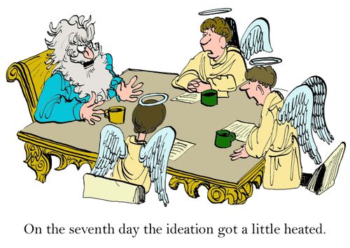 On the seventh day the ideation got a little heated.