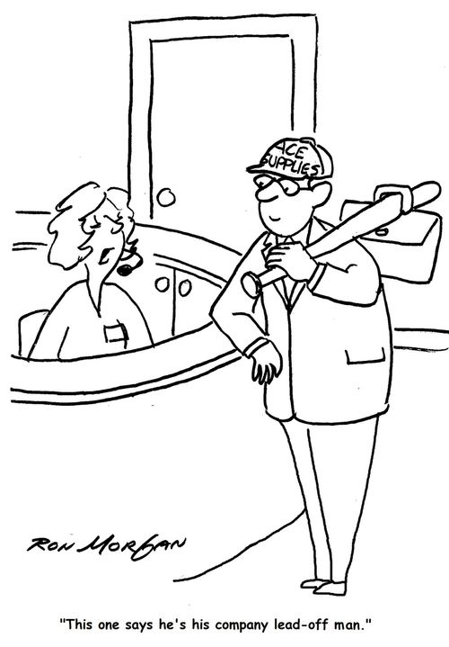 "This one says he's his company's lead-off man."