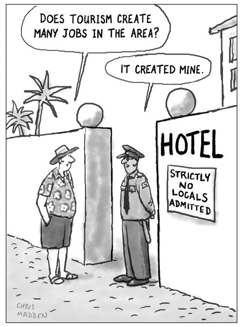 "Does tourism create many jobs in the area?"