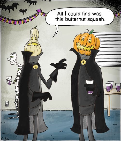 "All I could find was this butternut squash."