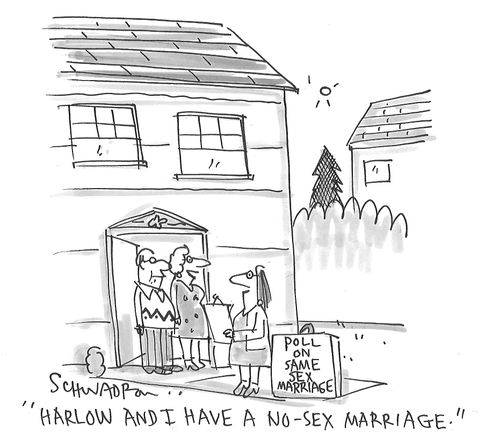 "Harlow and I have a no-sex marriage."