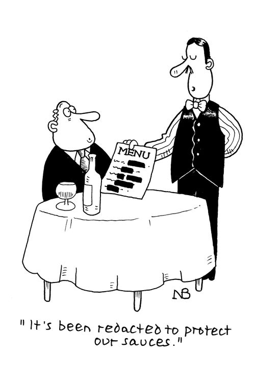 "It's been redacted to produce our sauces."