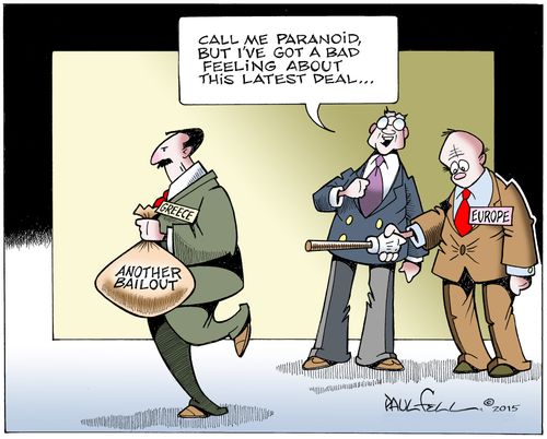 "Call me paranoid, but I've got a bad feeling about this latest deal..."