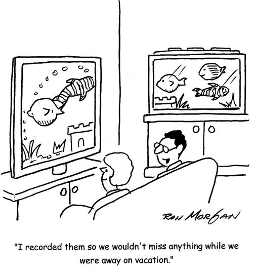 "I recorded them so we wouldn't miss anything while we were away on vacation."