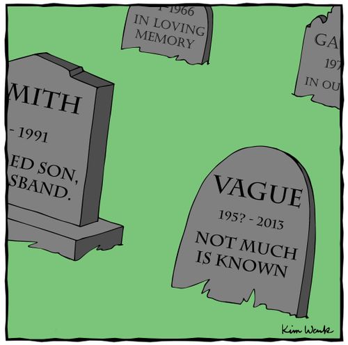 Vague Headstone