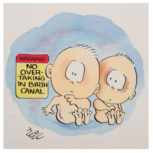 Warning: No over-taking in birth canal.