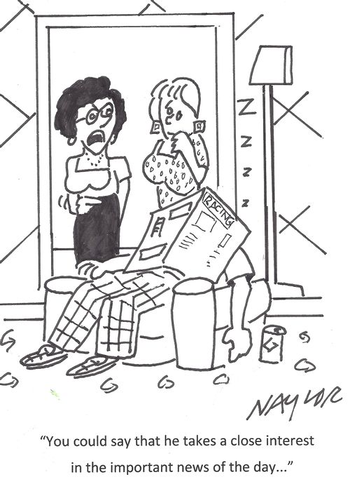 "You could say that he takes a close interest in the important news of the day..."