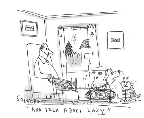 "And talk about lazy."