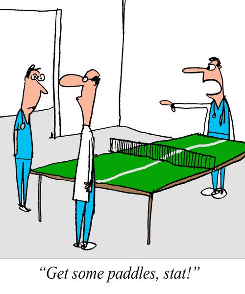 "Get some paddles, stat!"
