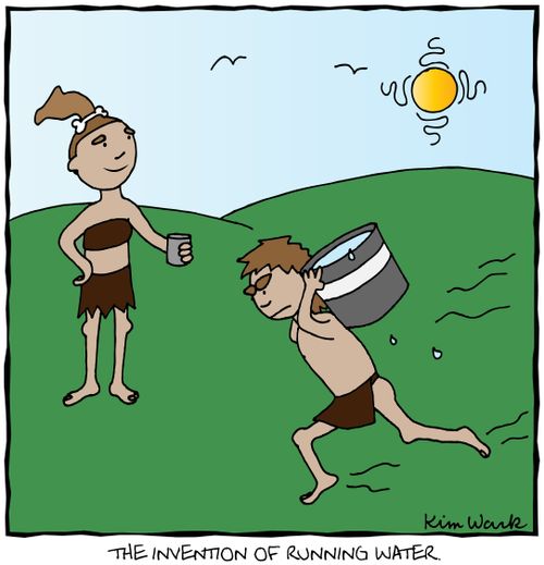 The invention of running water. 