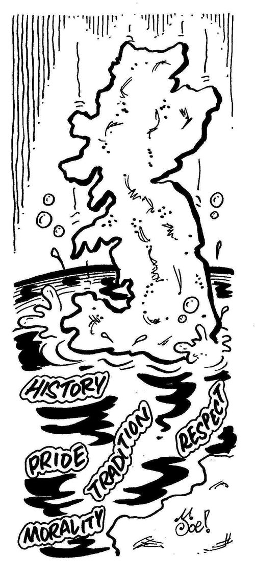 Britain sinking and losing it's identity.