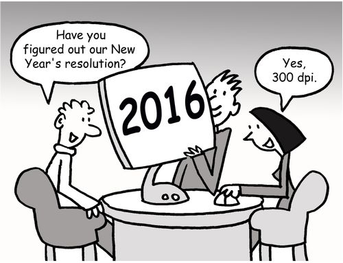 "Have you figured out our New Year's resolution?"