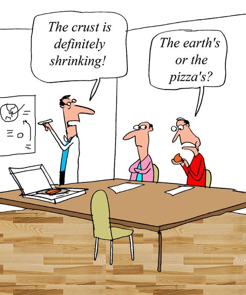 "The crust is definitely shrinking."