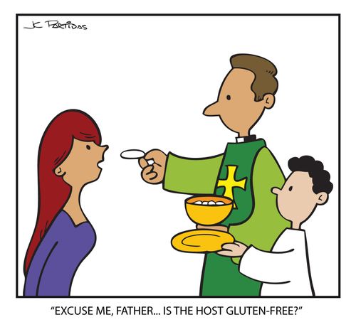 "Excuse me, Father...is the host gluten-free?"