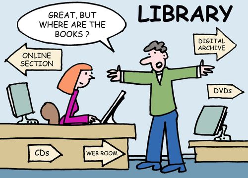 "Great, but where are all the books?" 