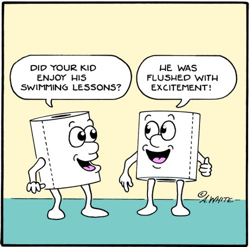 "Did your kid enjoy his swimming lessons?"