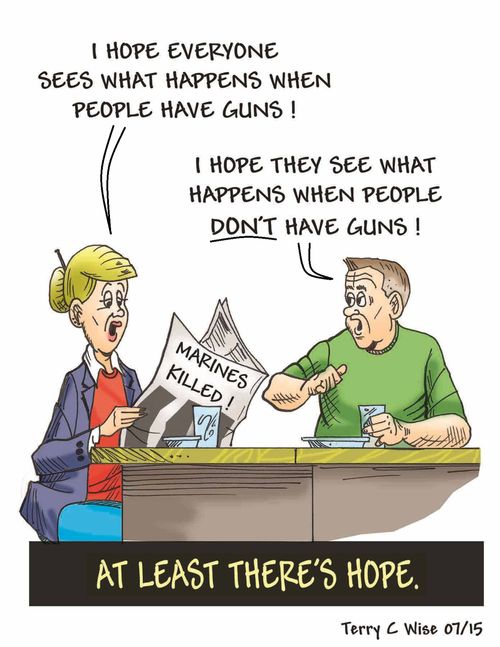 "I hope that everyone sees what happens when people have guns!"