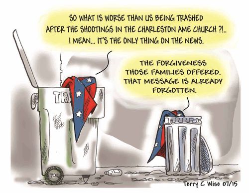 "So what is worse than us being trashed after the shootings in the Charleston AME church?! I mean...it's the only thing on the news."