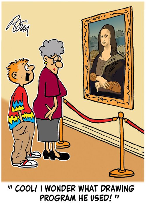 "Cool! I wonder what drawing program he used!"