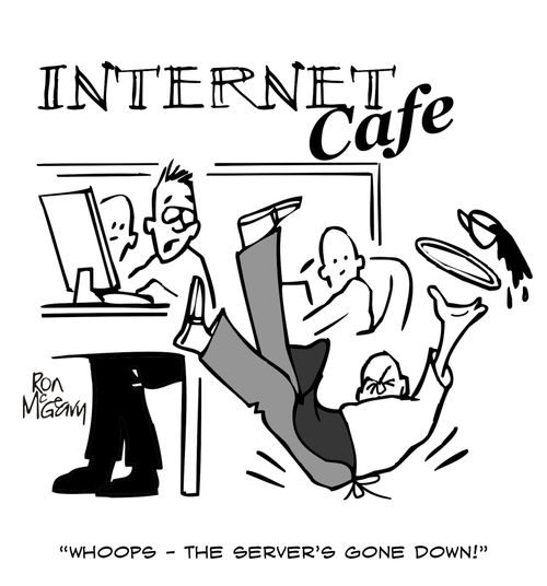 "Whoops - the server's gone down again!"