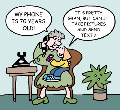 "It's pretty Gran, but can it take pictures and send text?"