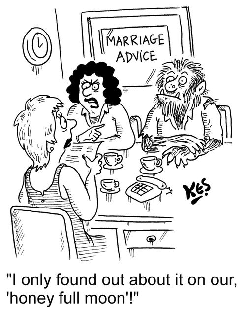 "I only found out about it on our, 'honey full moon'!"