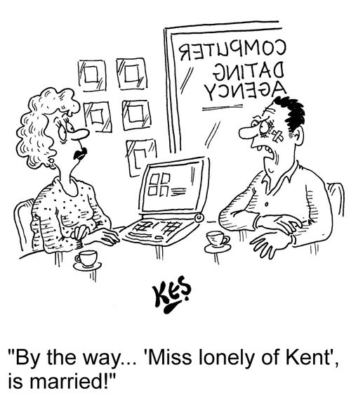 "By the way... 'Miss lonely of Kent', is married!"