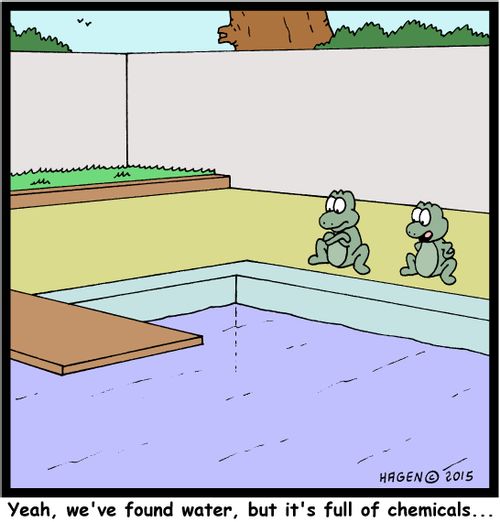 "Yeah, we've found water, but it's full of chemicals..."