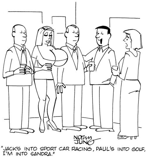 "Jack's into sport car racing, Paul's into golf, I'm into Sandra."