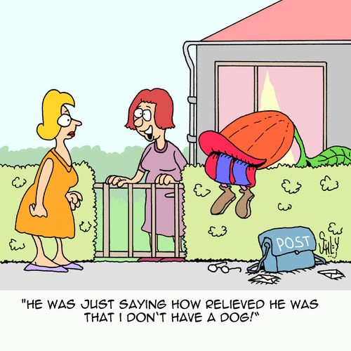 "He was just saying how relieve he was that I don't have a dog!"