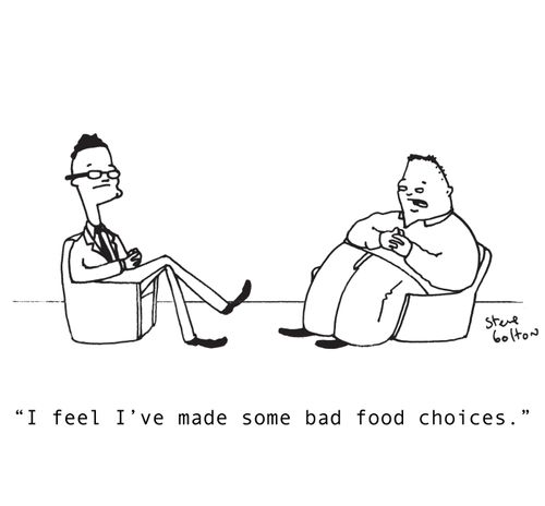 "I feel I've made some bad food choices."