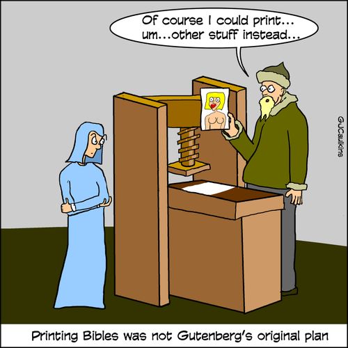 "Of course I could print...um...other stuff instead...."