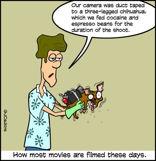 How most movies are filmed these days.