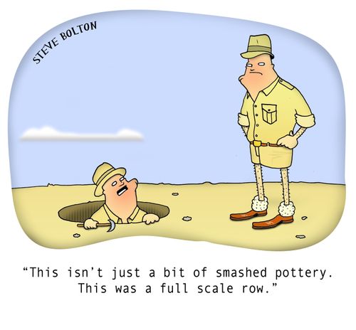 "This isn't just a bit of smashed pottery. This was a full scale row."