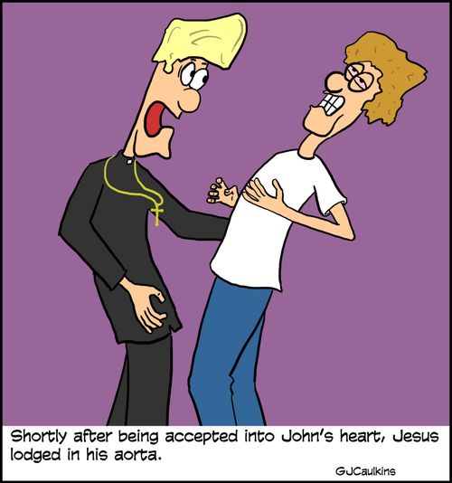Shortly after being accepted into John's heart, Jesus lodged in aorta.
