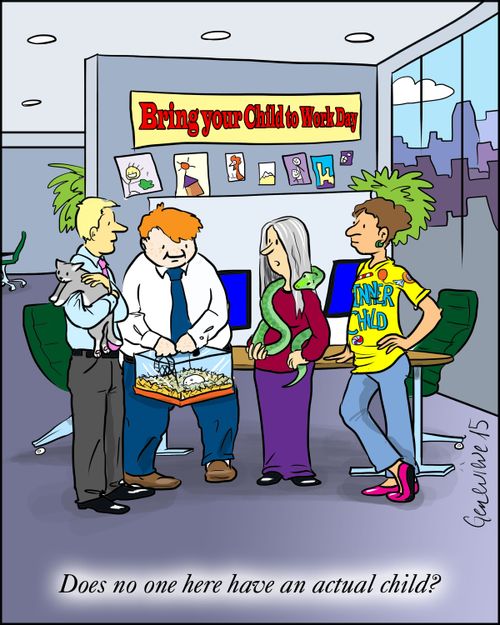 "Does no one here have an actual child?"