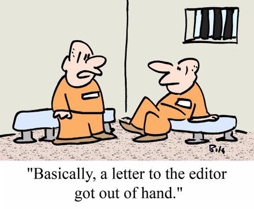 "Basically, a letter to the editor got out of hand."