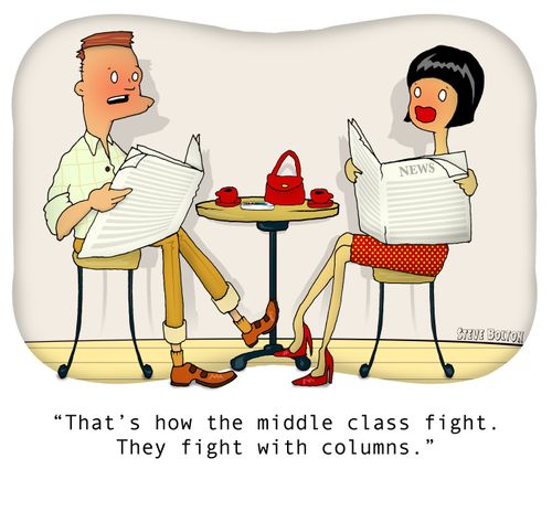 "That's how the middle class fight. They fight with columns."
