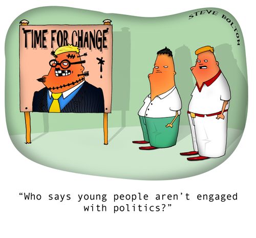 "Who says young people aren't engaged with politics?"
