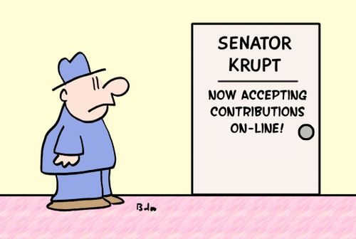 Senator Krupt: Now Accepting Contributions On-Line!