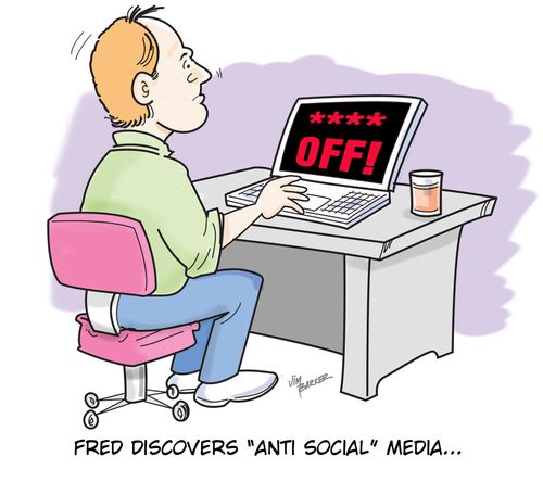 Fred discovers 'anti-social' media...