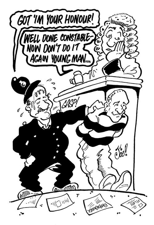 "Well done constable - now don't do it again young man..."