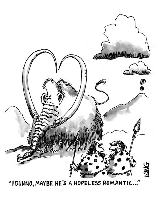 "I dunno, maybe he's a hopeless romantic..."