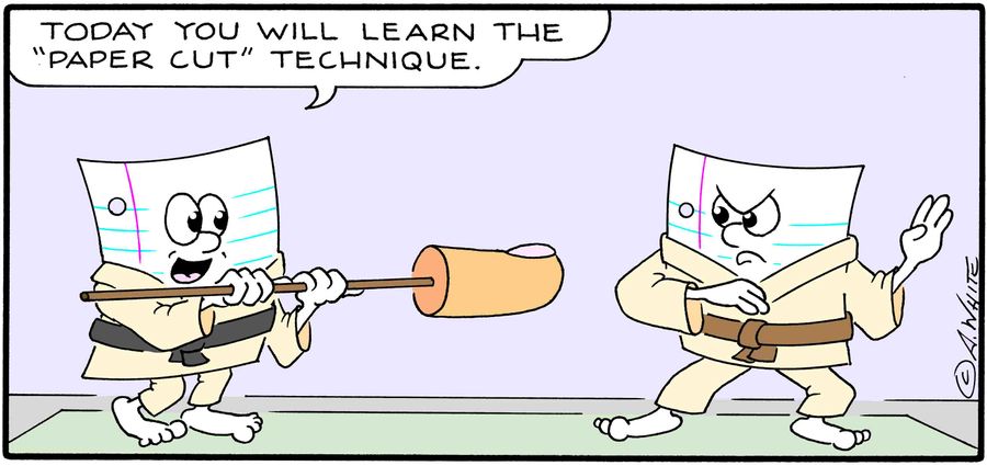 "Today you will learn the 'Paper Cut' technique."