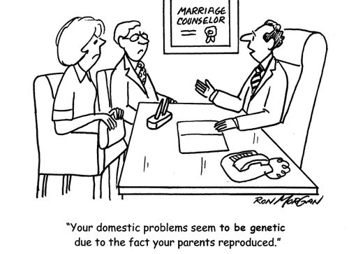 "Your domestic problems seem to be genetic due to the fact your parents reproduced."
