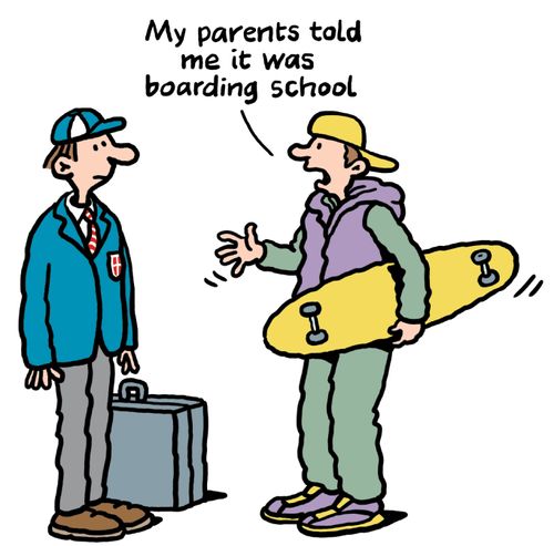 "My parents told me it was boarding school."