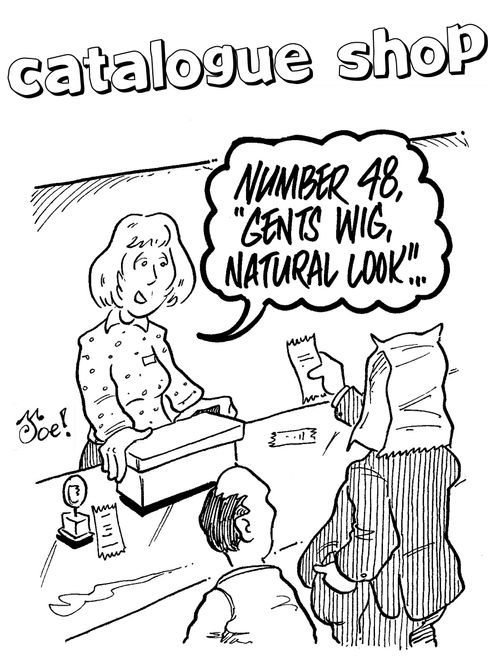 "Number 48, "Gents wig, natural look"..."