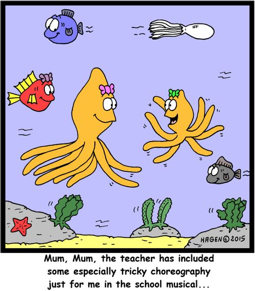 "Mum, Mum, the teacher has included some especially tricky choreography just for me in the school musical..."